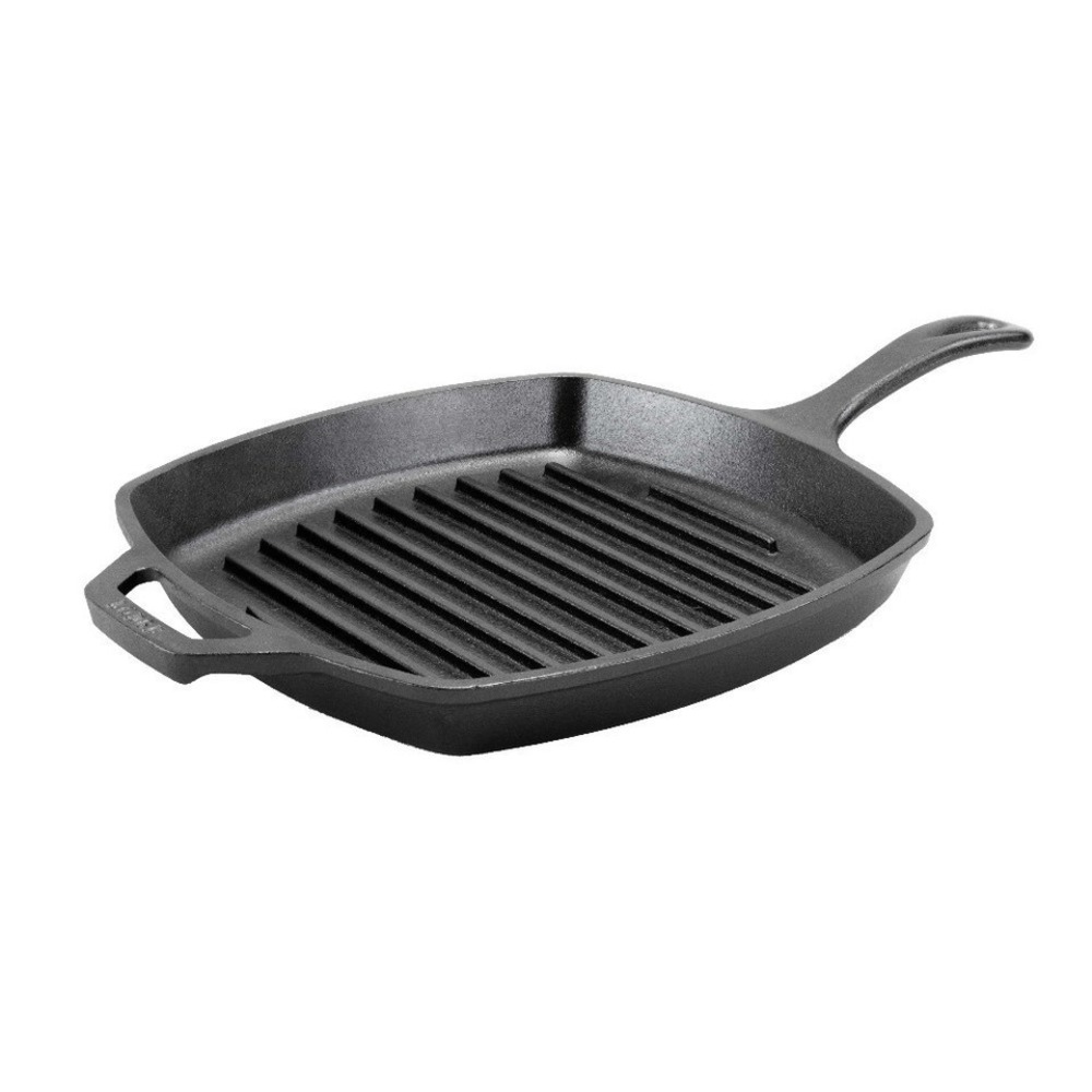 Lodge Vintage Cast Iron Square Griddle Pan Skillet Grill Ribs 8SGP 10.5" USA